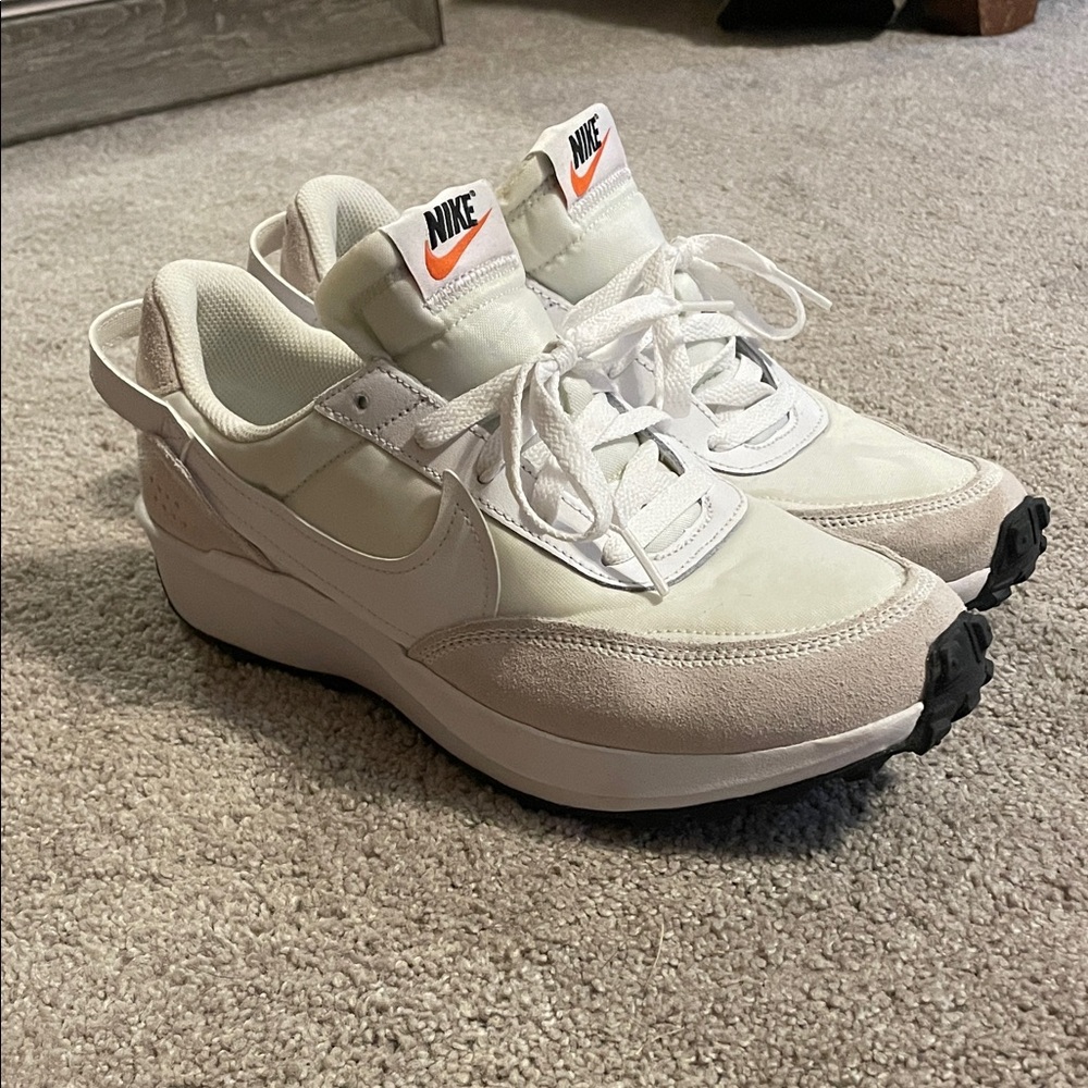 Nike Cream and White Athletic Shoes